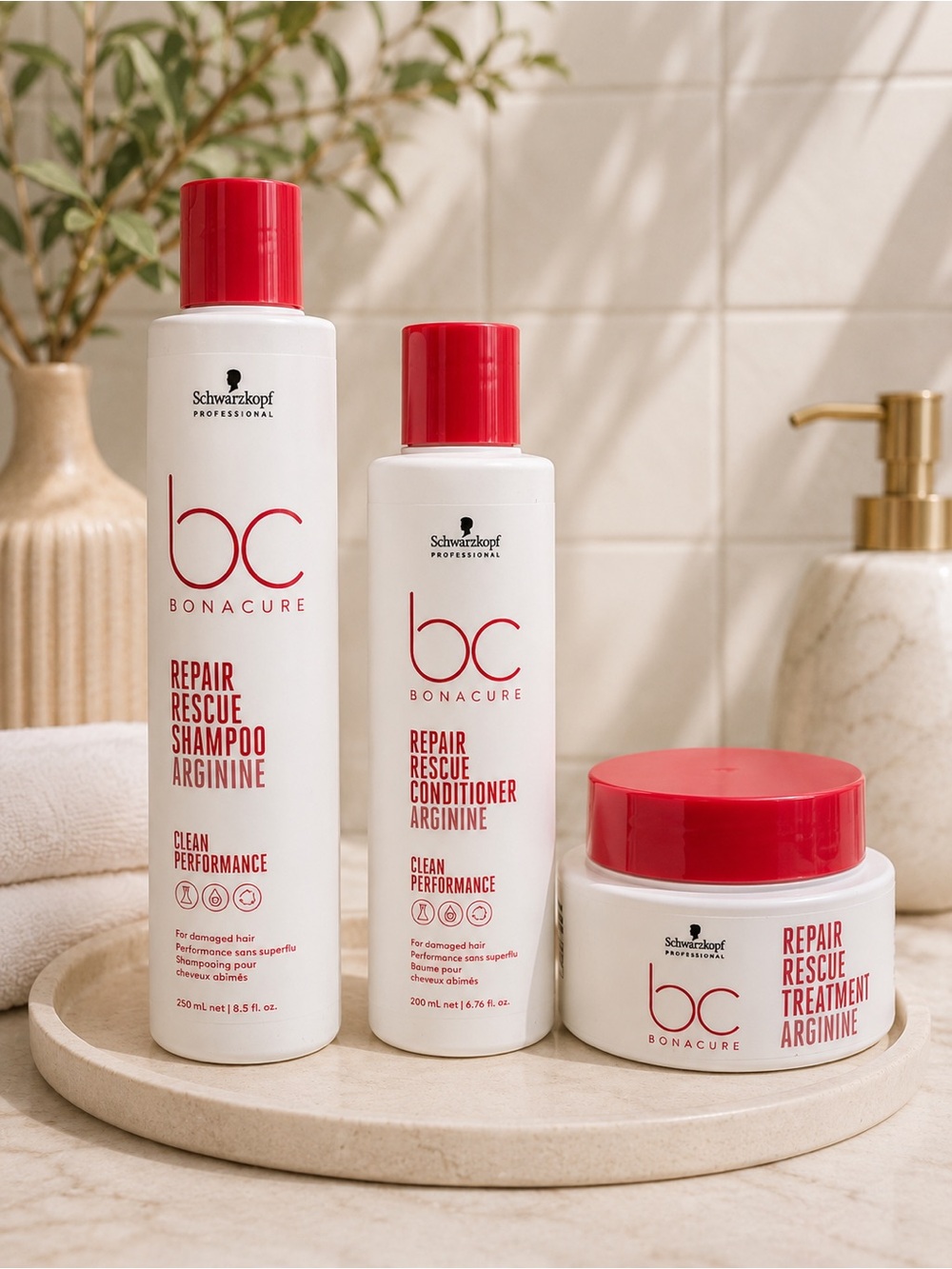 Schwarzkopf BC Repair Rescue Arginine Shampoo Conditioner Mask Set